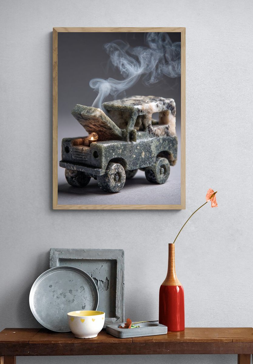 Stone Truck Still Life Poster. — room view 3