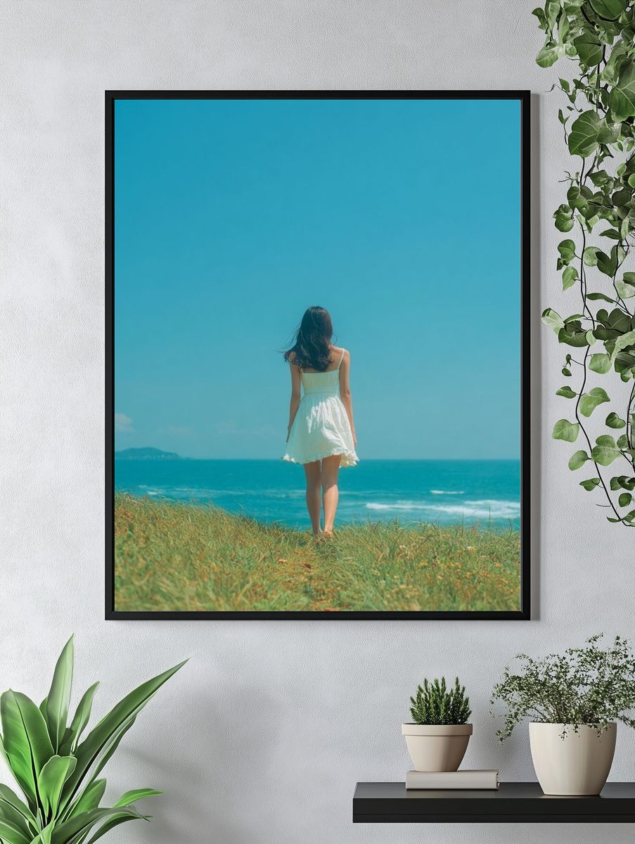 Seaside Solitude Photography Poster. — room view 4