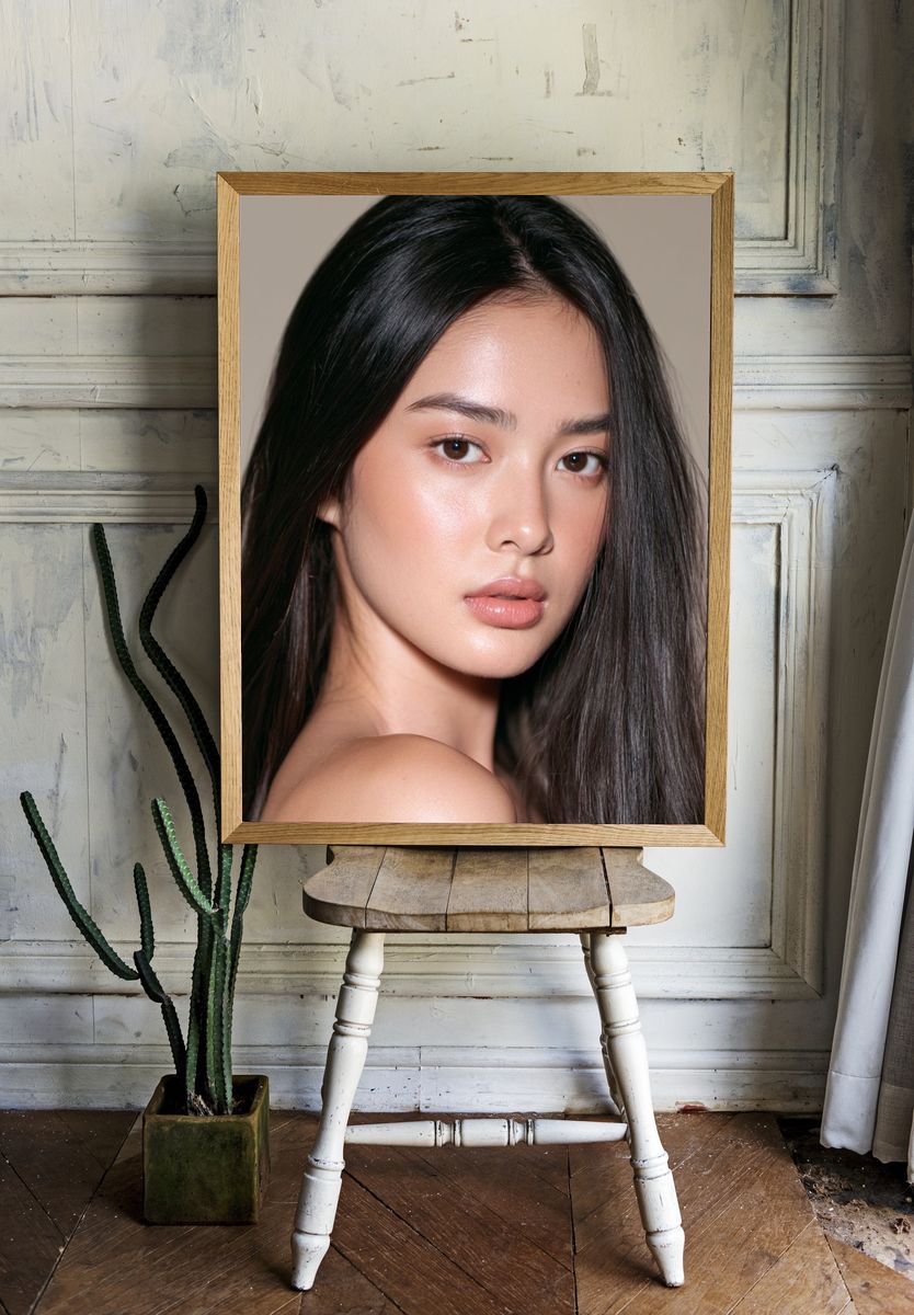 Elegant Woman Portrait Print. — room view 1