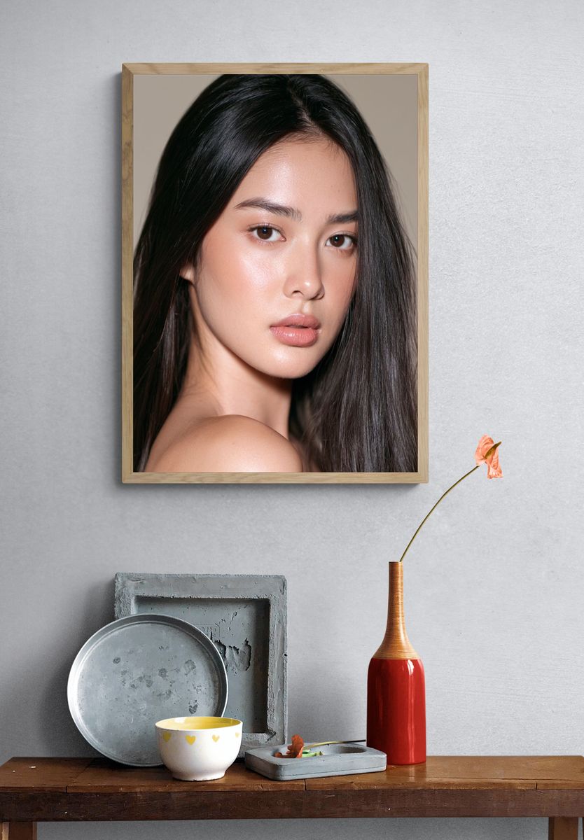 Elegant Woman Portrait Print. — room view 3