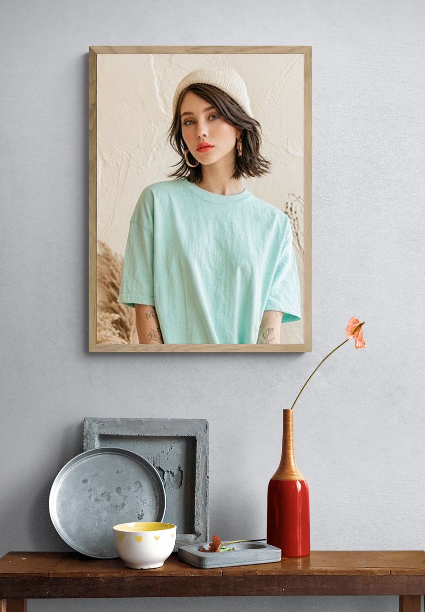 Minimalist Portrait Photography Poster. — room view 3