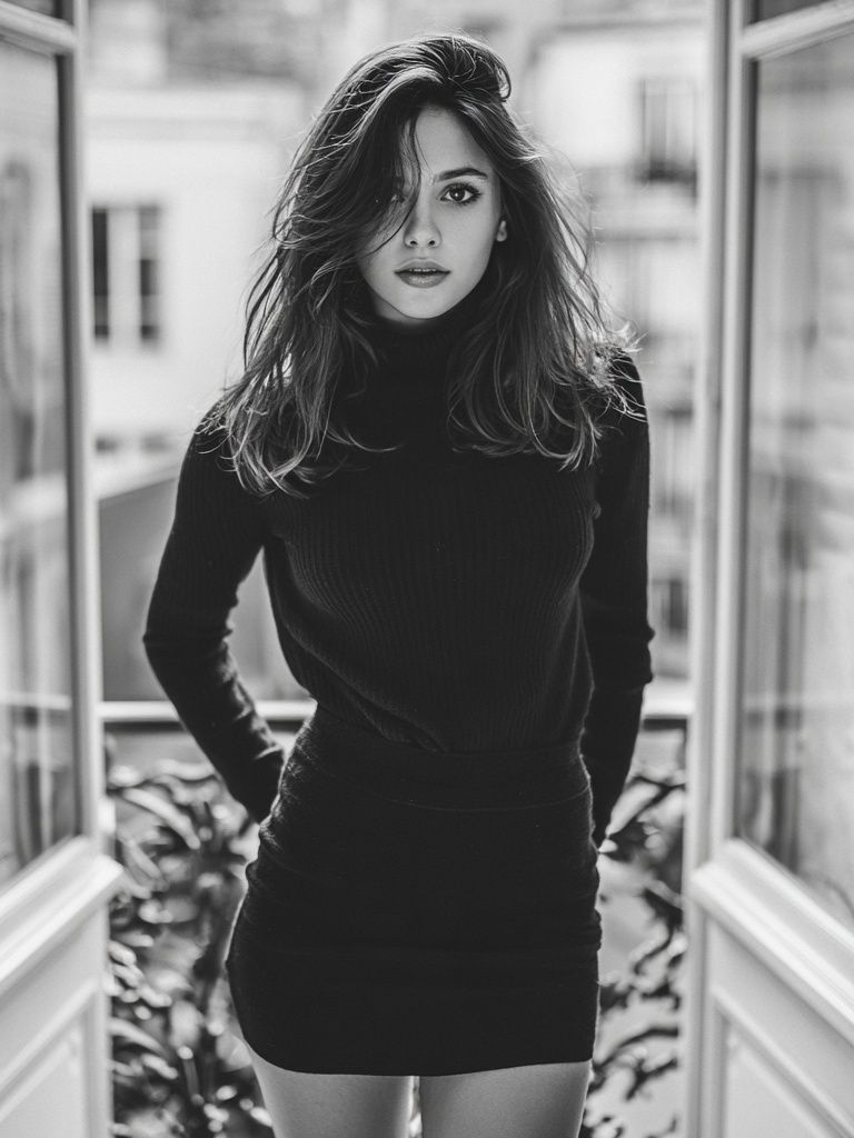 Monochrome Fashion Portrait Poster. poster — photography art