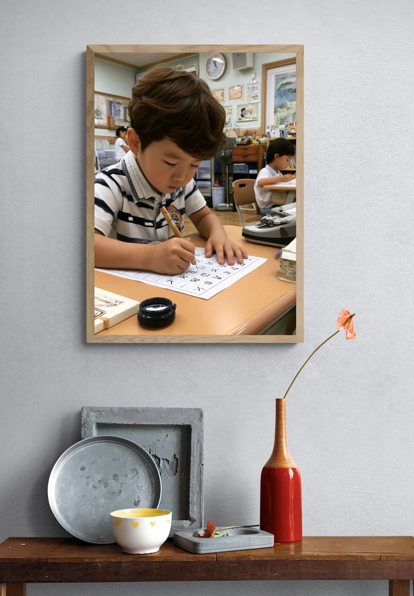 Classroom Calligraphy Photography Poster. — room view 3