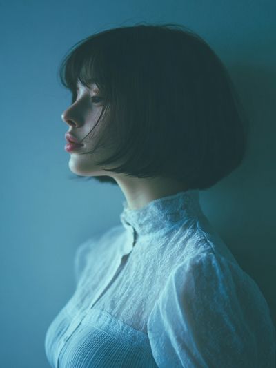 Blue Portrait Photography Poster. poster