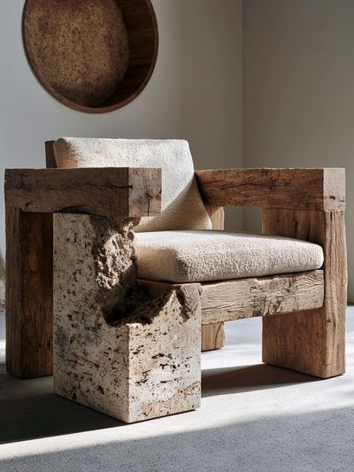 Rustic Sculptural Chair Photography Print.