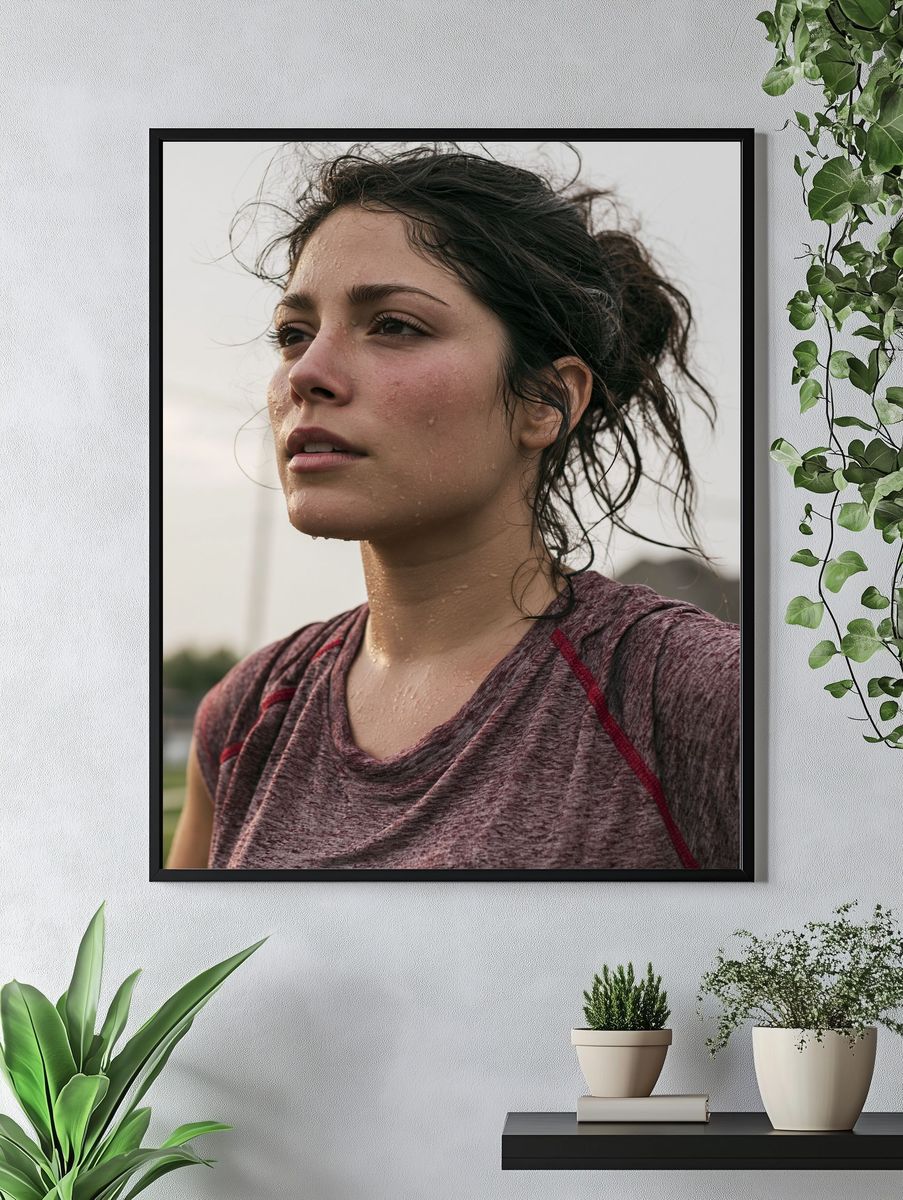 Sweaty Runner Portrait Print. — room view 4