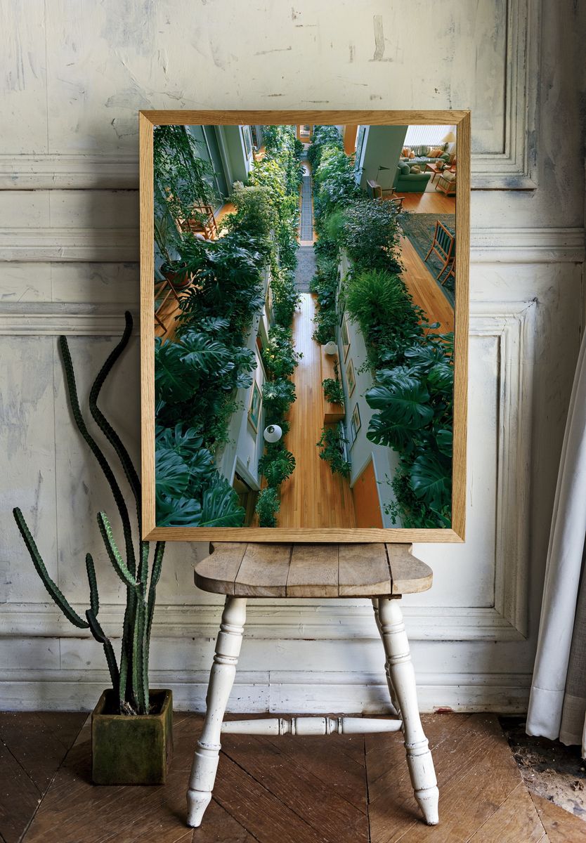 Indoor Jungle Hallway Photography Poster. room preview