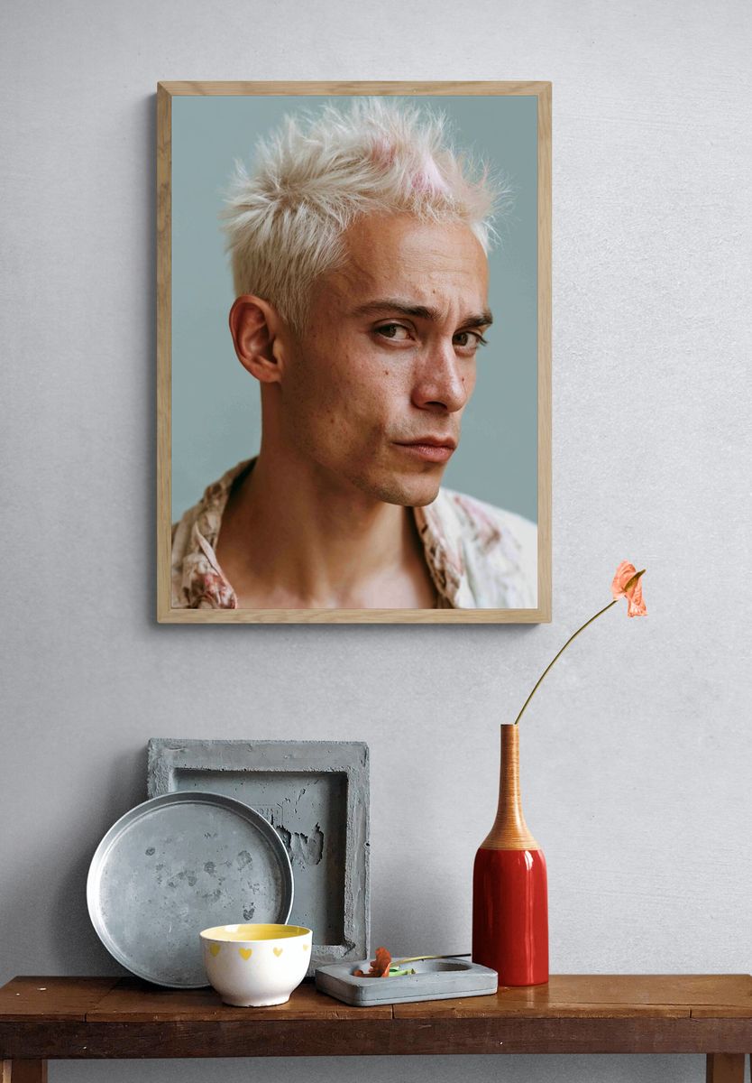 Bleached Hair Portrait Photography Poster. — room view 3
