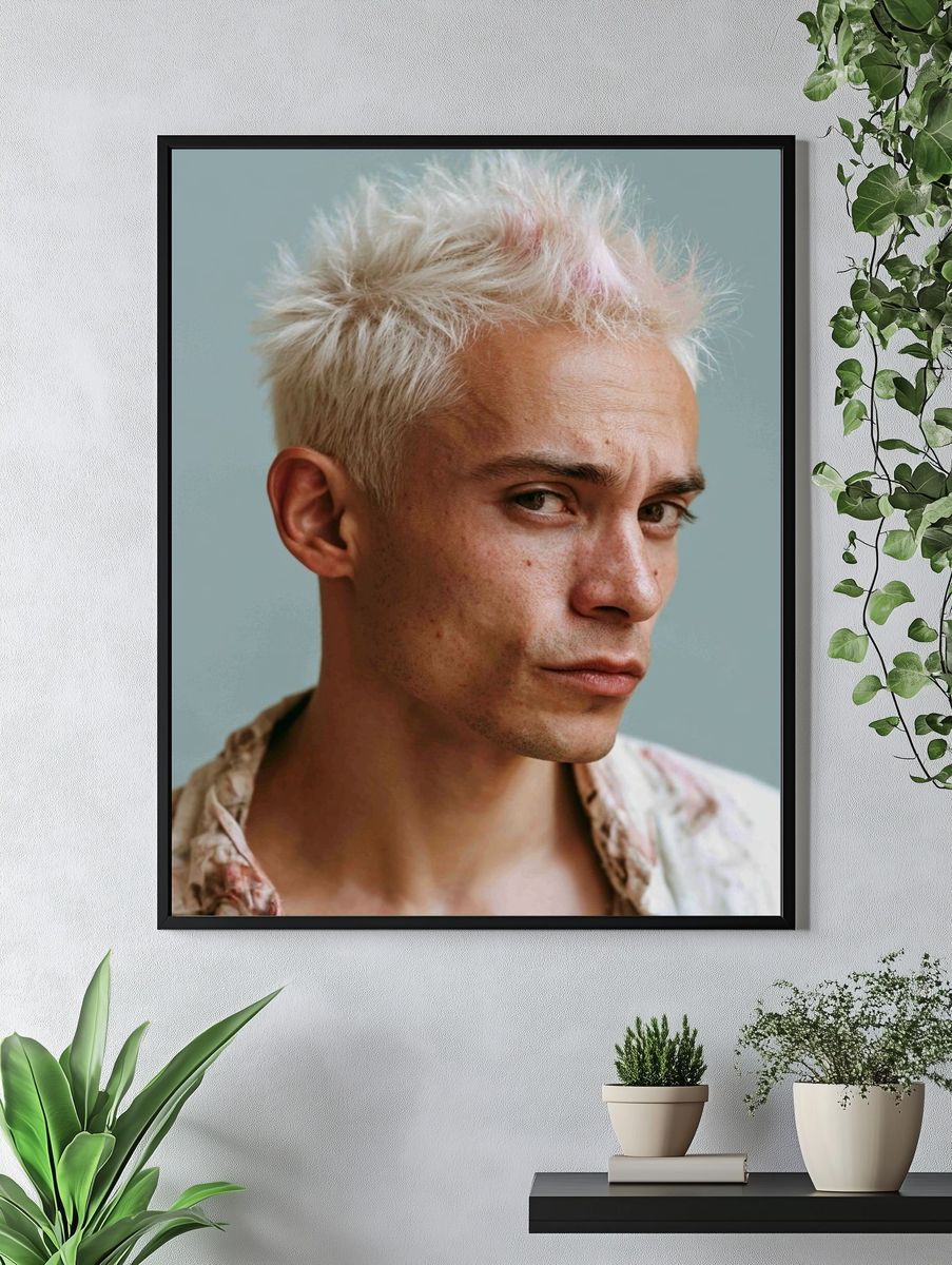 Bleached Hair Portrait Photography Poster. — room view 4