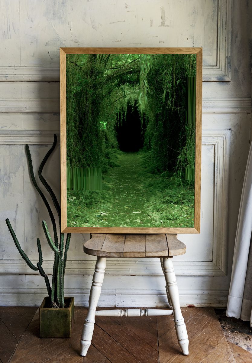 Enchanted Forest Path Photography Poster. room preview