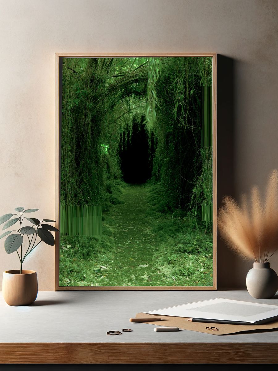 Enchanted Forest Path Photography Poster. — room view 2