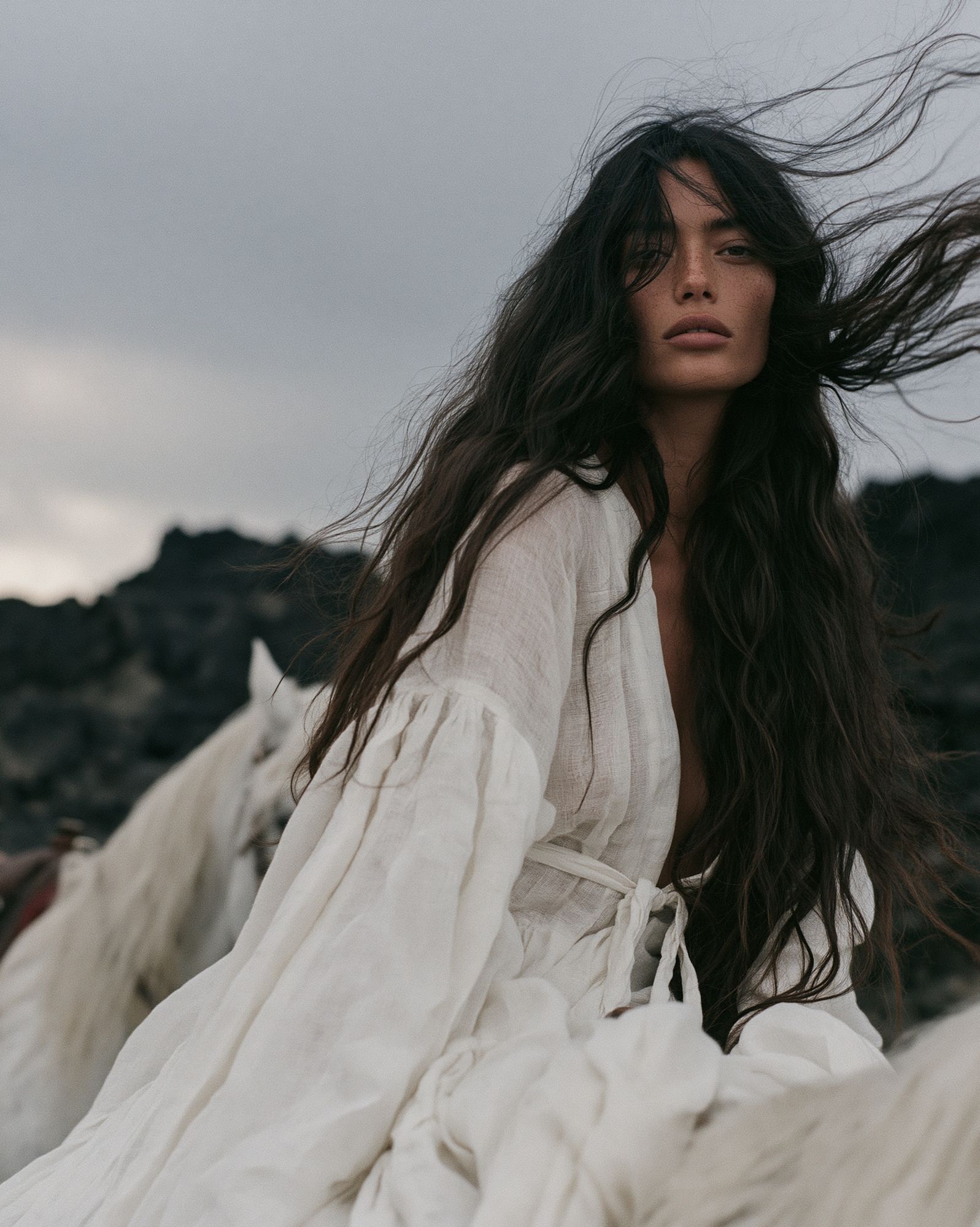Windblown Portrait Photography Poster. poster — photography art