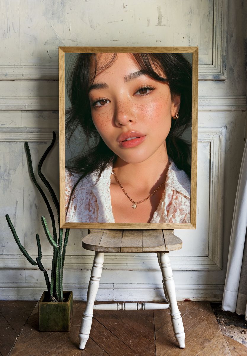 Freckled Portrait Photography Poster. room preview
