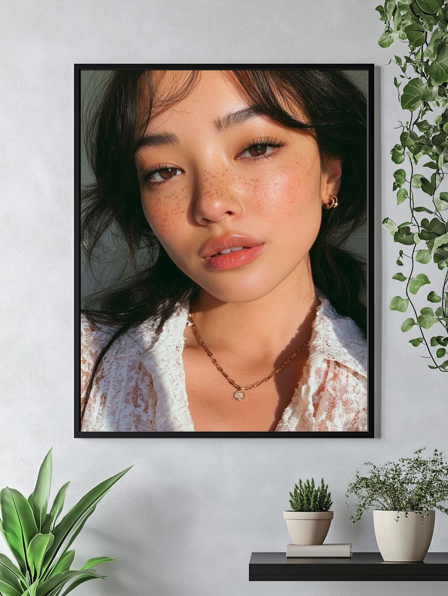 Freckled Portrait Photography Poster. — room view 4