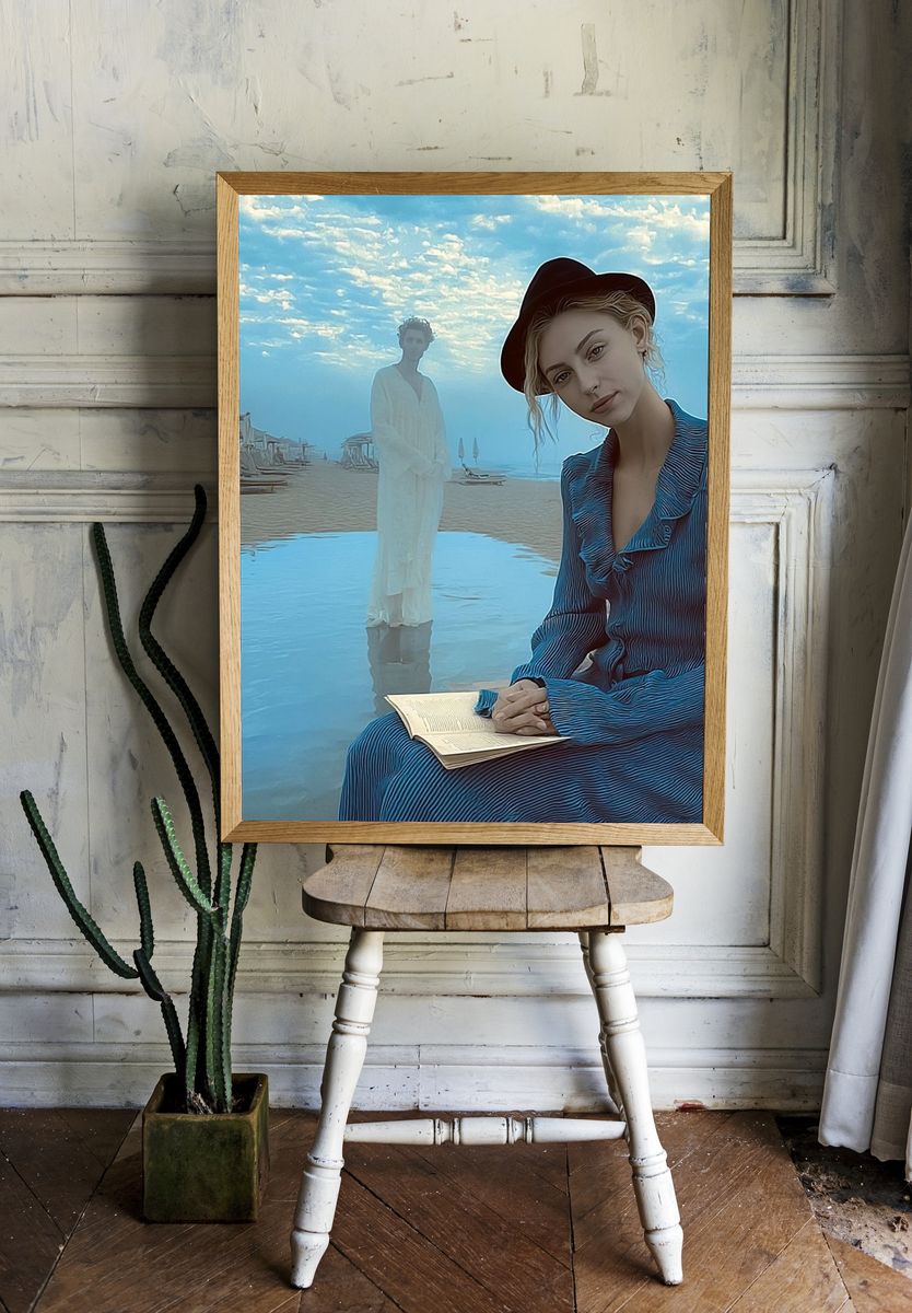 Dreamy Beach Portrait Poster. — room view 1