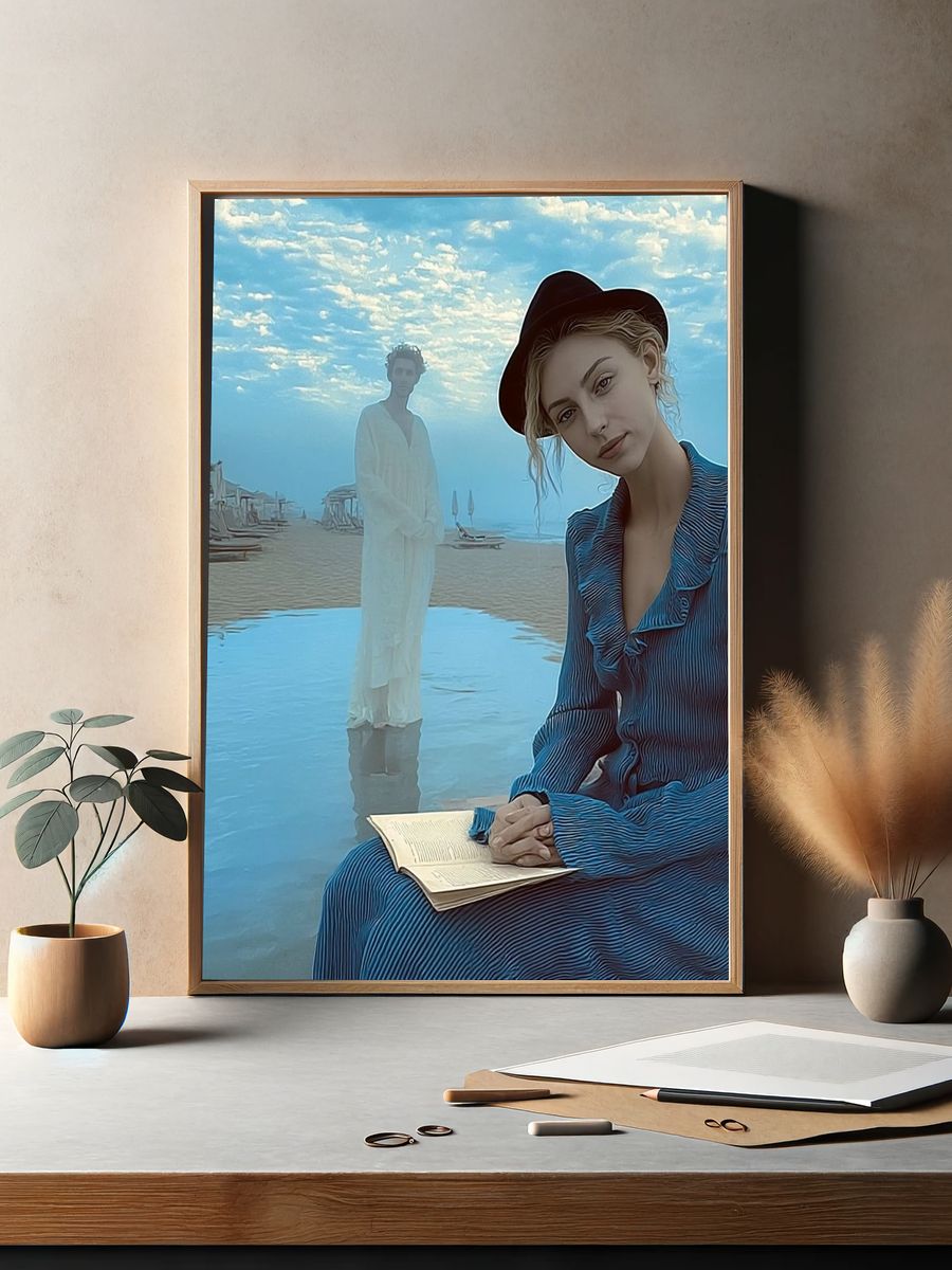 Dreamy Beach Portrait Poster. — room view 2