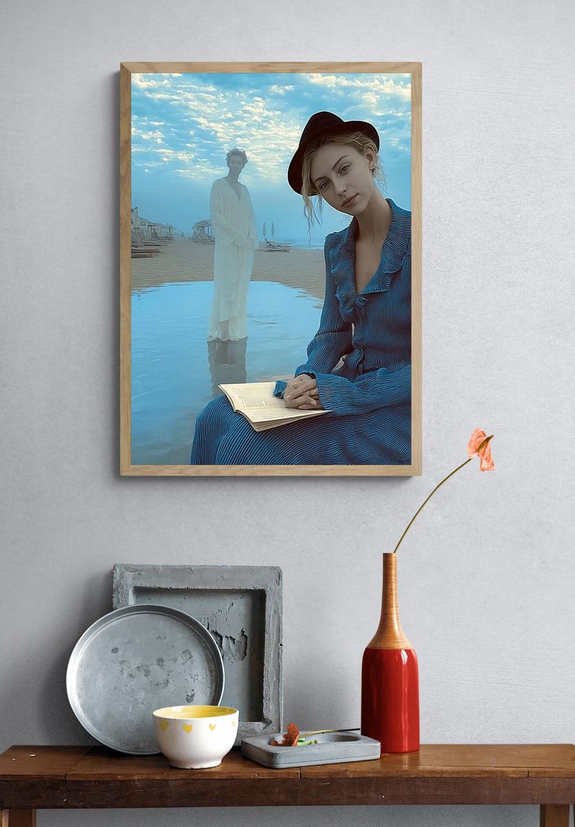 Dreamy Beach Portrait Poster. — room view 3
