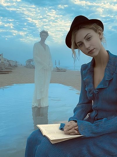 Dreamy Beach Portrait Poster.