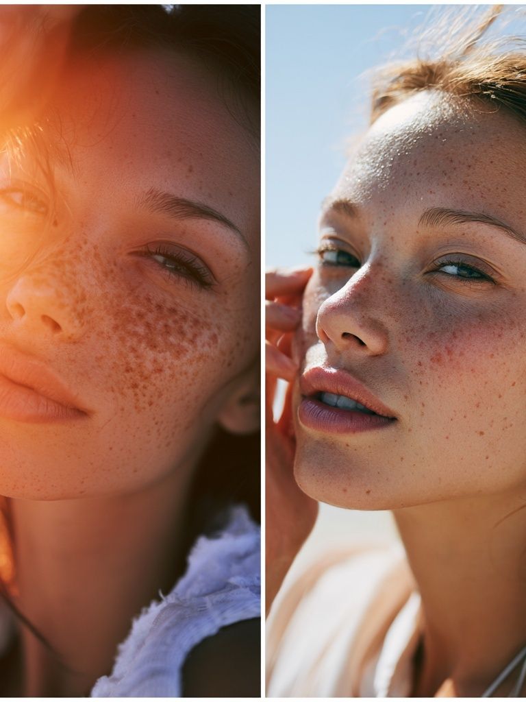 Freckled Portrait Photography Poster. poster detail