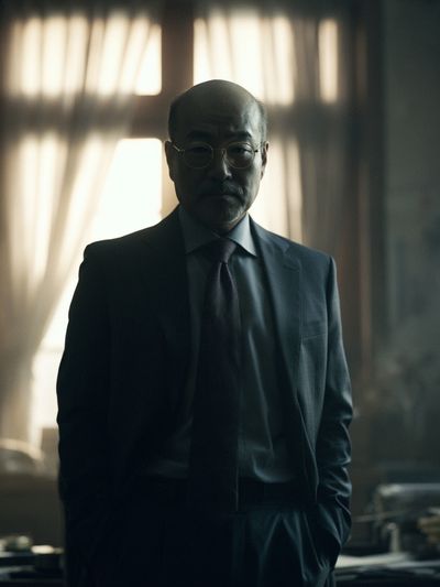 Moody Portrait of a Suited Man Poster.