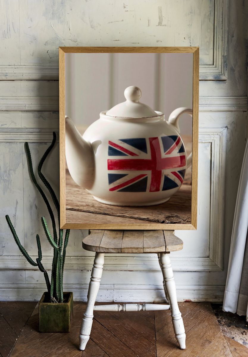 Union Jack Teapot Photography Poster. room preview