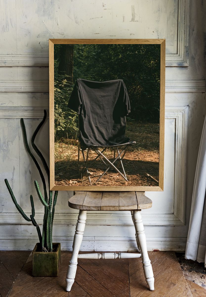 Forest Camping Chair Photography Poster. room preview