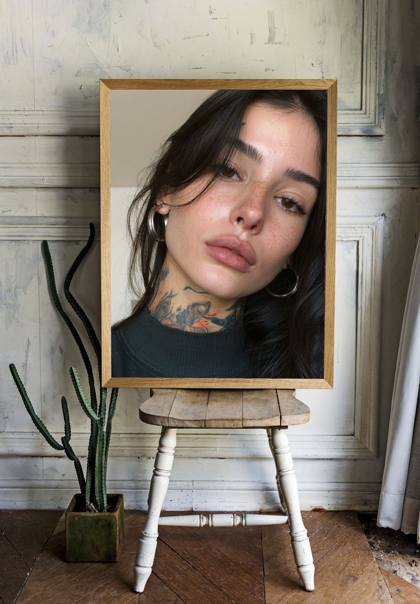 Tattooed Portrait Photography Poster. room preview