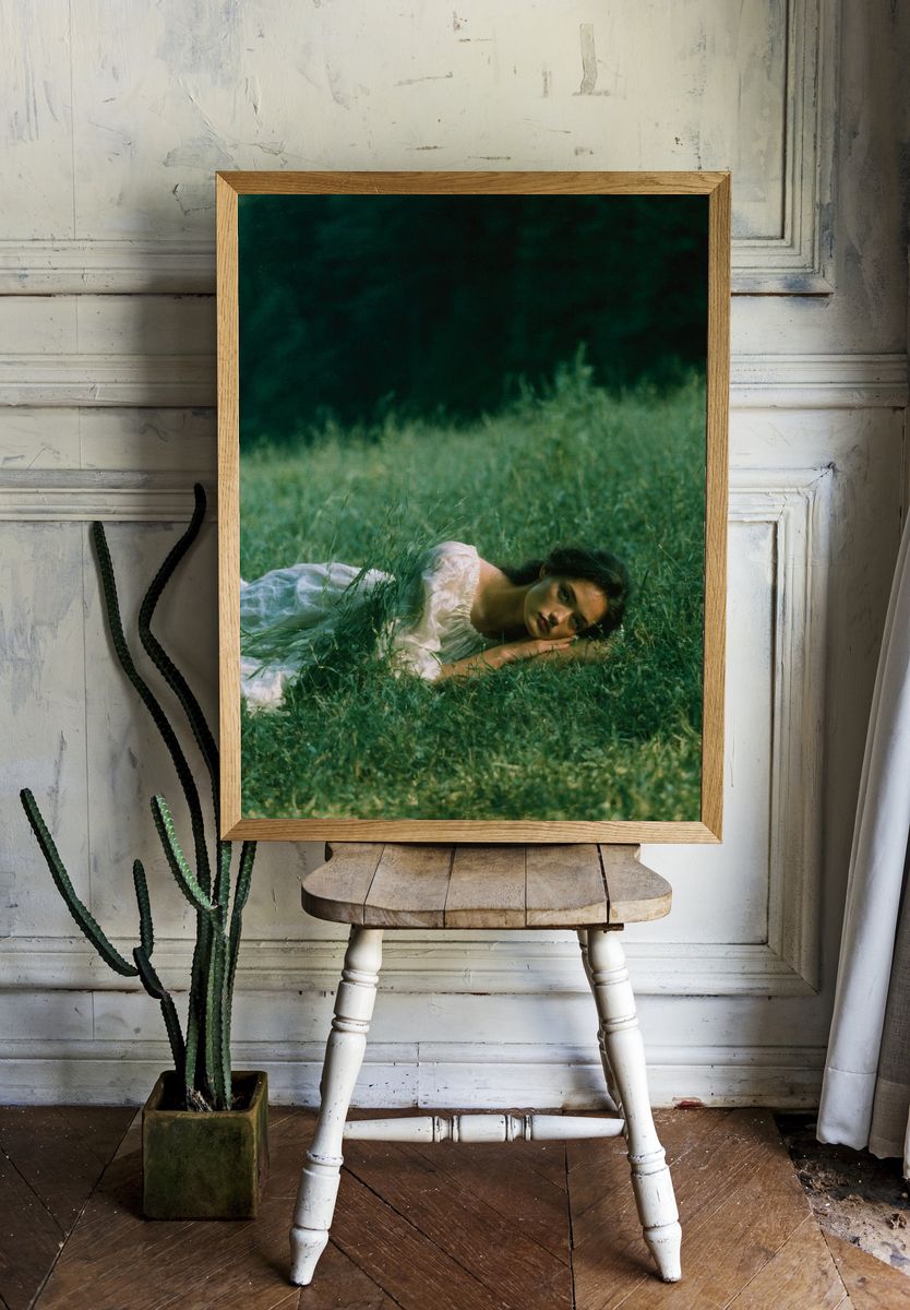Woman in Meadow Photography Poster. room preview