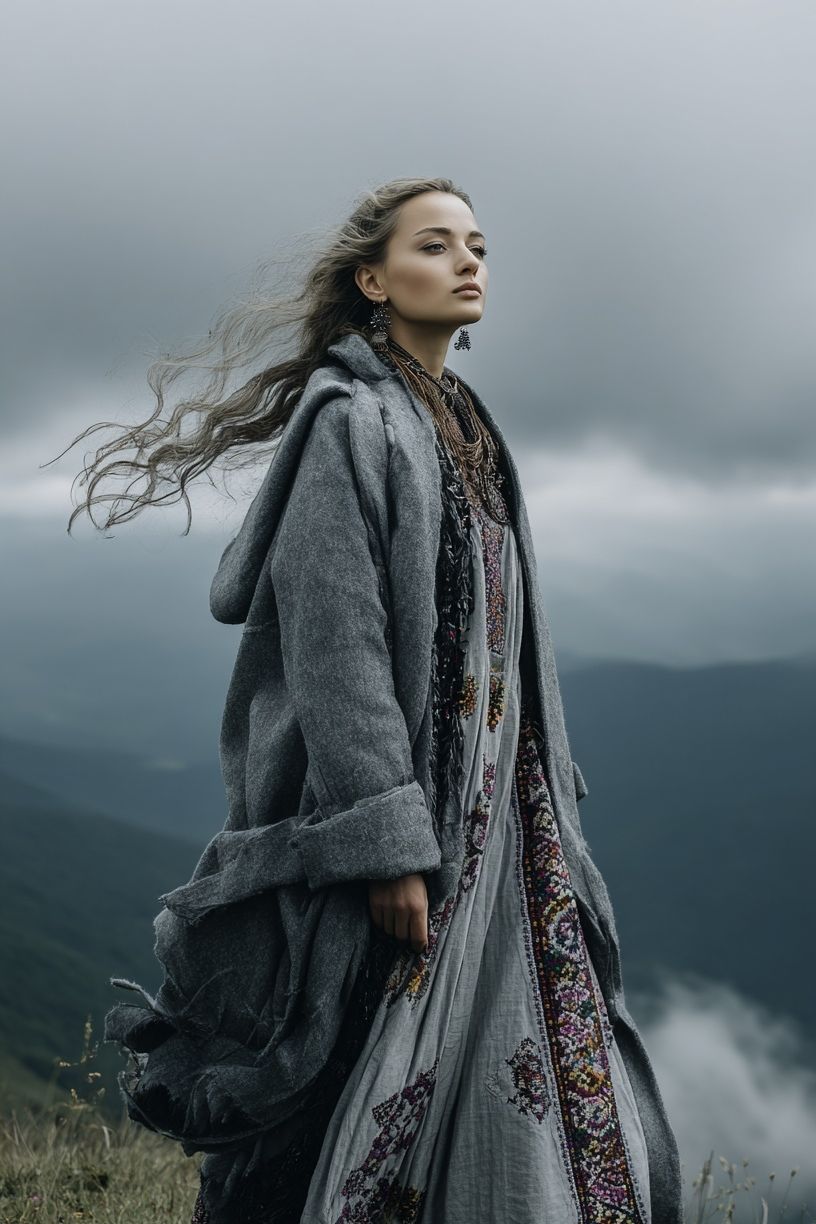Windy Mountain Portrait Photography Poster. poster — photography art