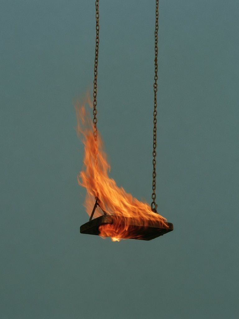 Suspended Fire Photography Poster. poster detail