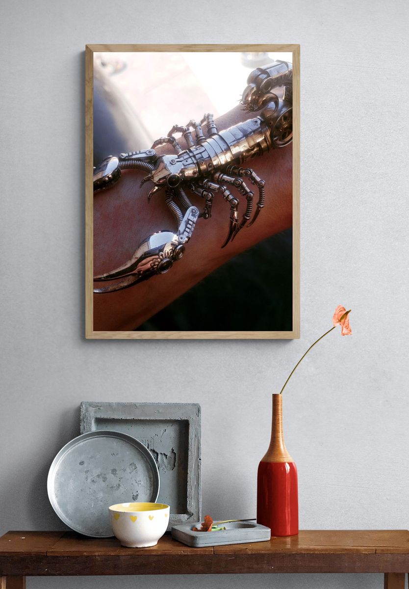 Mechanical Scorpion Photography Poster. — room view 3