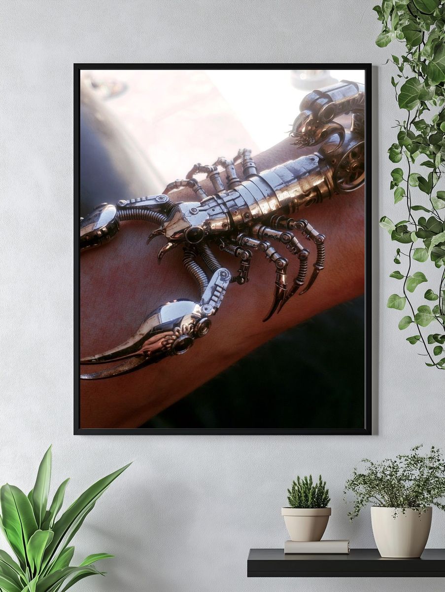 Mechanical Scorpion Photography Poster. — room view 4