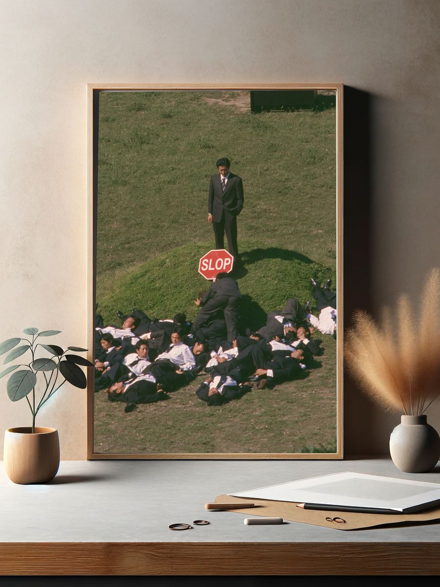 Stop Sign Performance Photography Poster. — room view 2