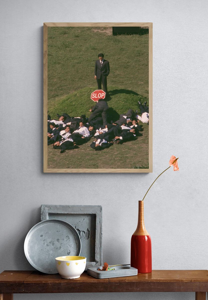 Stop Sign Performance Photography Poster. — room view 3