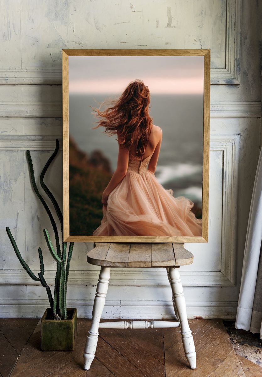 Coastal Breeze Portrait Print. — room view 1