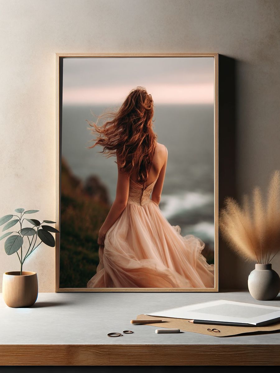 Coastal Breeze Portrait Print. — room view 2