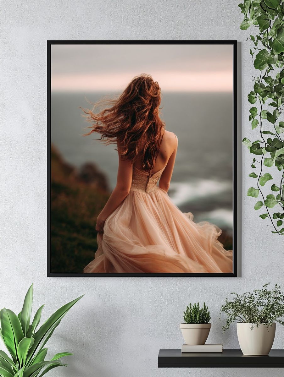 Coastal Breeze Portrait Print. — room view 4
