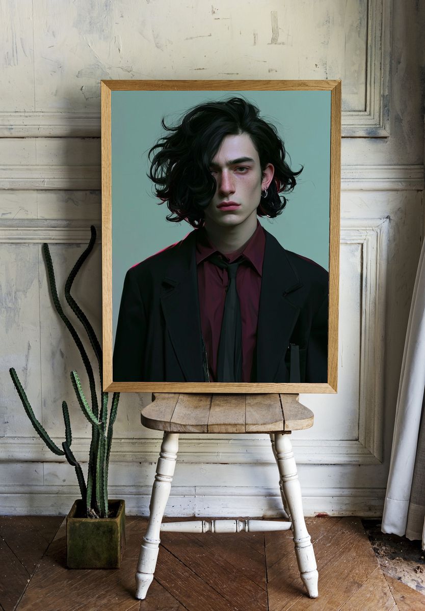 Moody Portrait Photography Poster. room preview