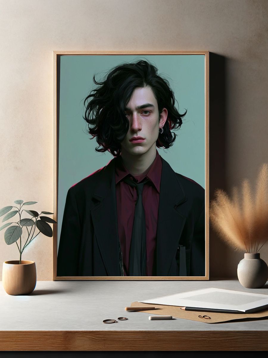 Moody Portrait Photography Poster. — room view 2