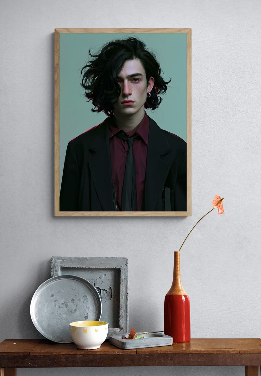 Moody Portrait Photography Poster. — room view 3