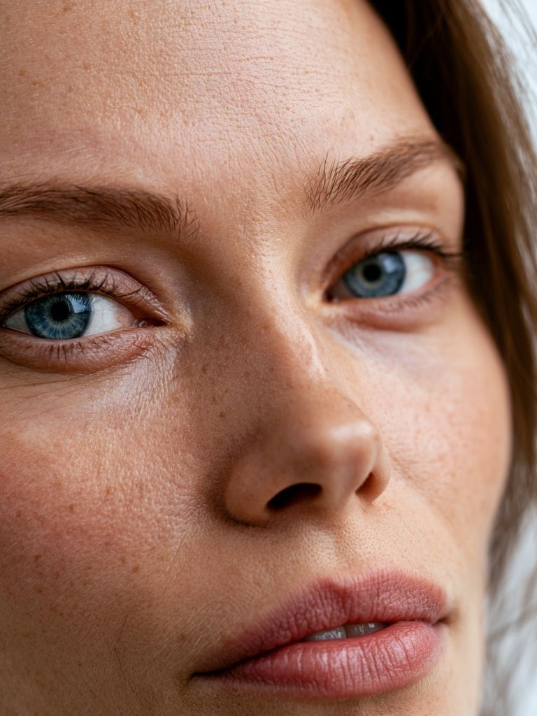 Blue-Eyed Portrait Photography Poster. poster detail