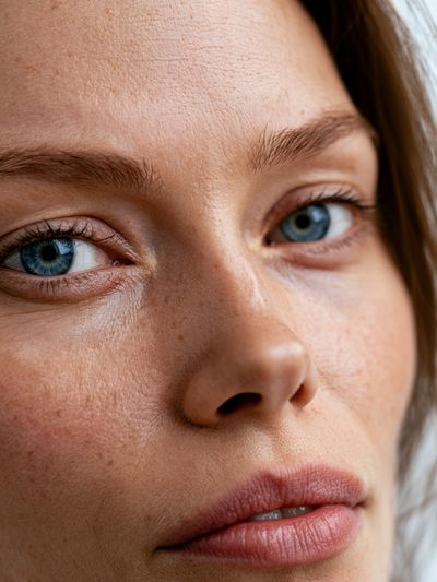 Blue-Eyed Portrait Photography Poster. poster