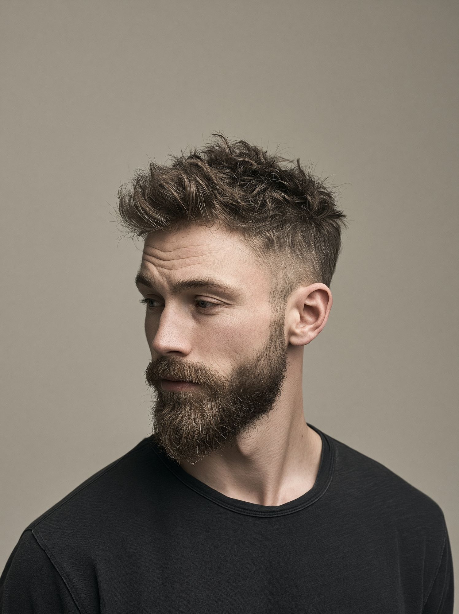 Bearded Man Portrait Photography Poster. poster detail