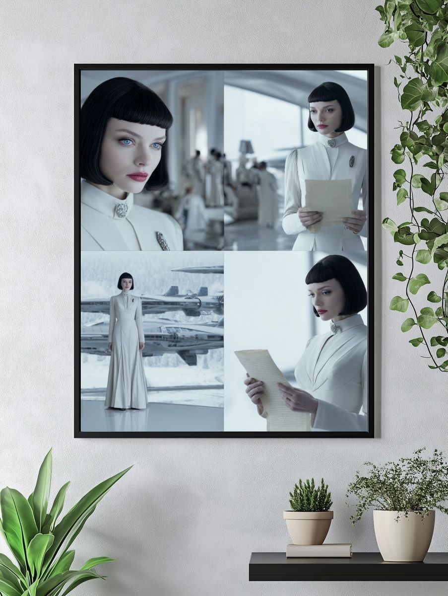 Futuristic Woman Portrait Poster. — room view 4