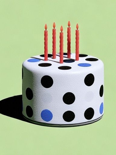 Polka Dot Birthday Cake Poster. poster — photography art