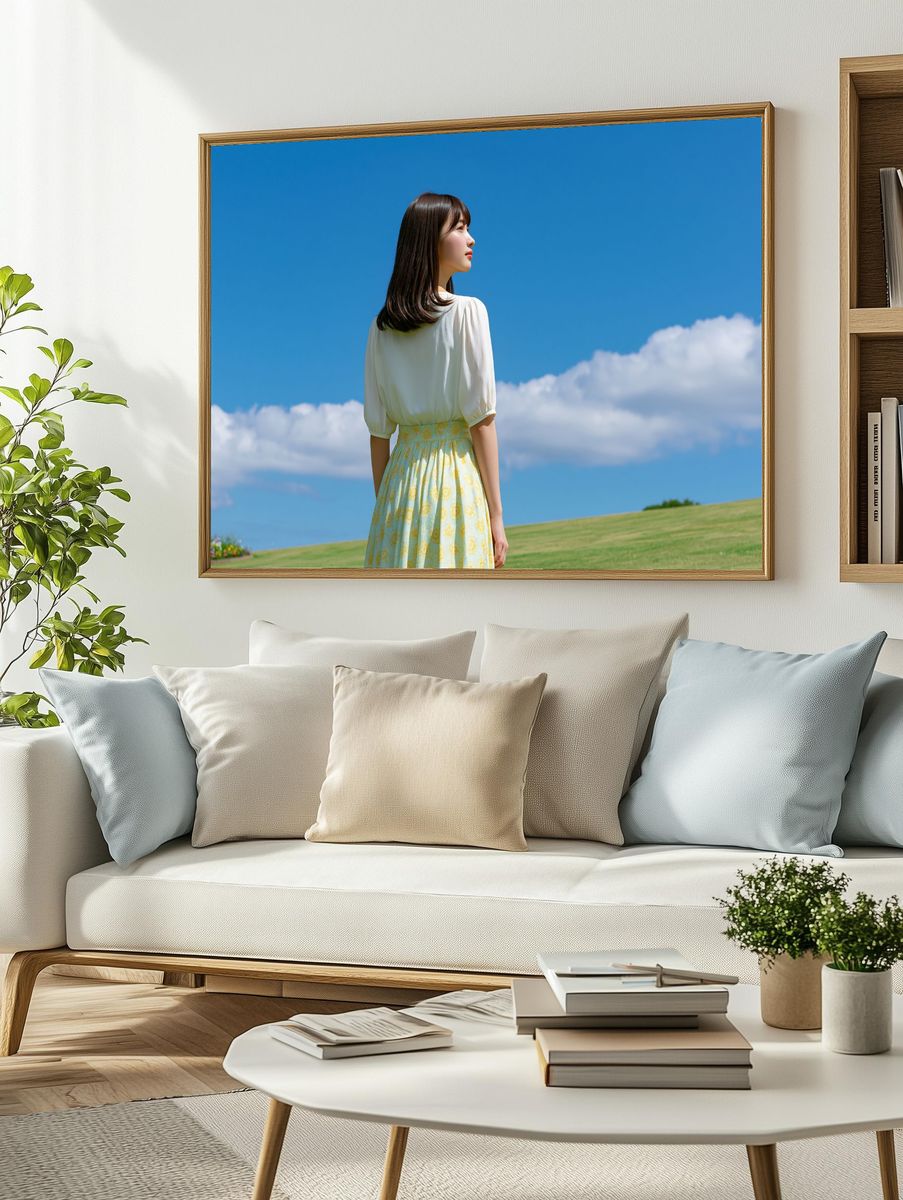 Blue Sky Portrait Photography Poster. — room view 2