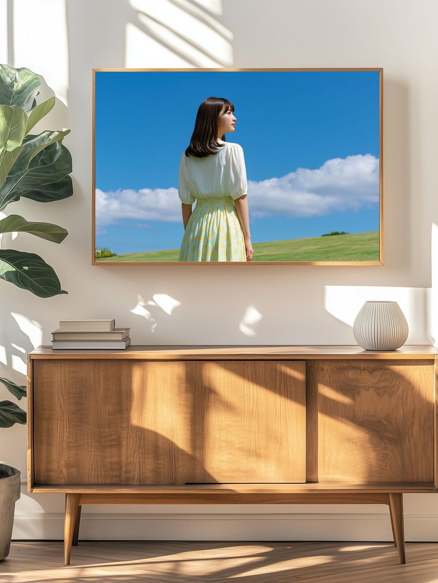 Blue Sky Portrait Photography Poster. — room view 3