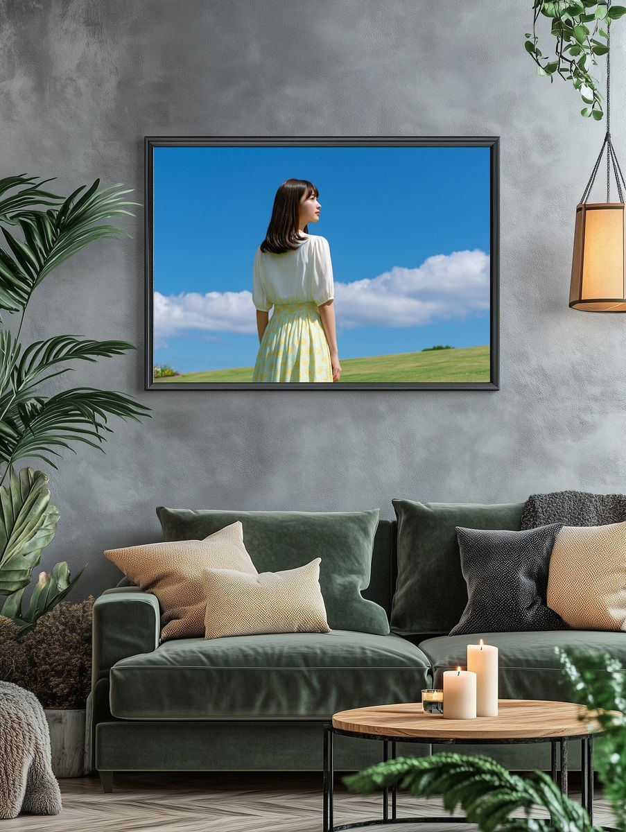 Blue Sky Portrait Photography Poster. — room view 4