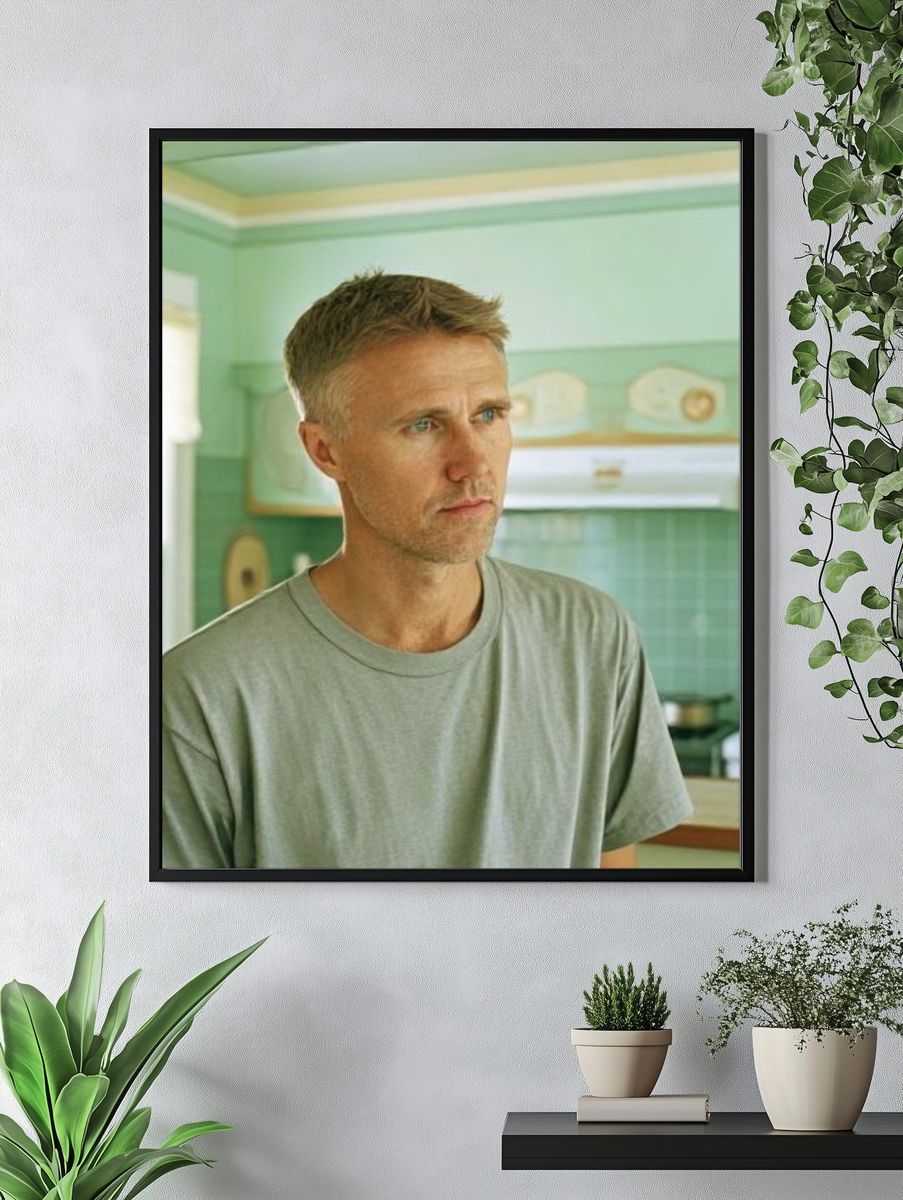Thoughtful Man Portrait Photography Poster. — room view 4