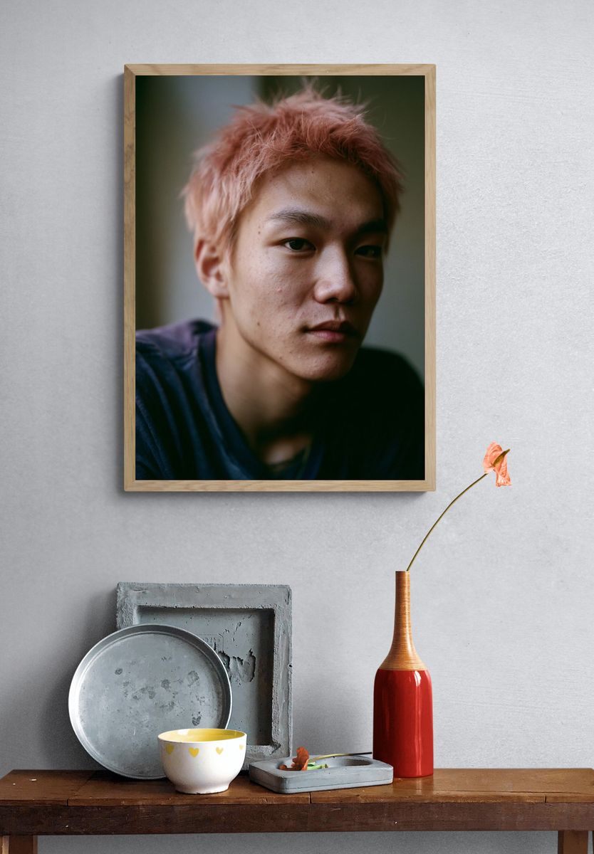 Pink-Haired Portrait Photography Poster. — room view 3